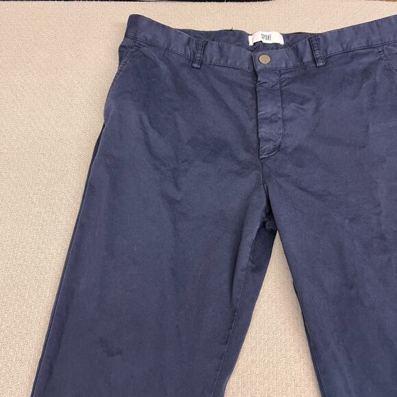 Spoke Build B Pants Mens 33x32 Navy Blue Chino Slim Straight Casual - Picture 3 of 11